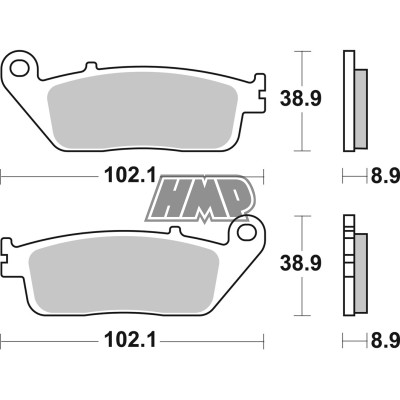 Pastilhas travão HONDA FJS SILVERWING 400 / 600 / SW-T 400 / 600 / 184MS - SBS